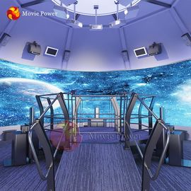 ขนาดห้อง 360 องศาหน้าจอหมุนได้แพลตฟอร์มวงโคจรโรงภาพยนตร์ 4D 5D โรงละคร