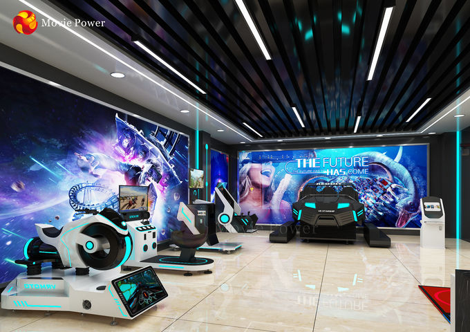 สวนสนุก VR ที่ปรับแต่งได้ 9D Virtual Reality Egg Cinema Kid Game Escape Room 0